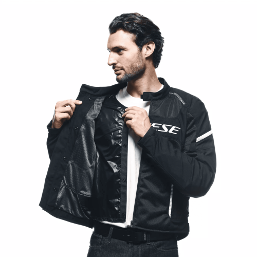 GIACCA TESSUTO AIR FRAME 3 TEX JACKET BLACK BLACK WHITE | DAINESE