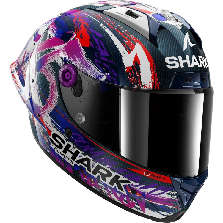 CASCO INTEGRALE AERON-GP FIM RACING REPLICA ZARCO SIGNATURE CARBON WHITE | SHARK