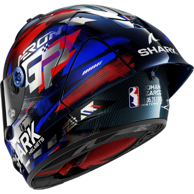 CASCO INTEGRALE AERON-GP FIM RACING REPLICA ZARCO VICTORY 2025 CARBON BLU | SHARK