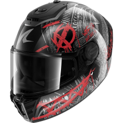 CASCO INTEGRALE SPARTAN RS CARBON SHIEVER CARBON ANTHRACITE RED | SHARK