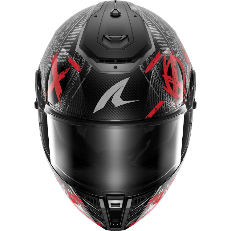 CASCO INTEGRALE SPARTAN RS CARBON SHIEVER CARBON ANTHRACITE RED | SHARK