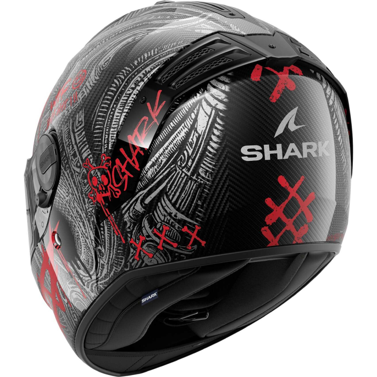 CASCO INTEGRALE SPARTAN RS CARBON SHIEVER CARBON ANTHRACITE RED | SHARK