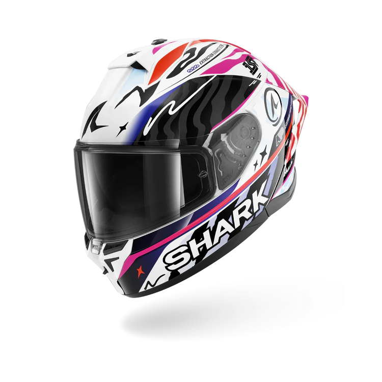 CASCO INTEGRALE SKWAL CUP SPEED-FANCY WHITE BLACK ORANGE | SHARK