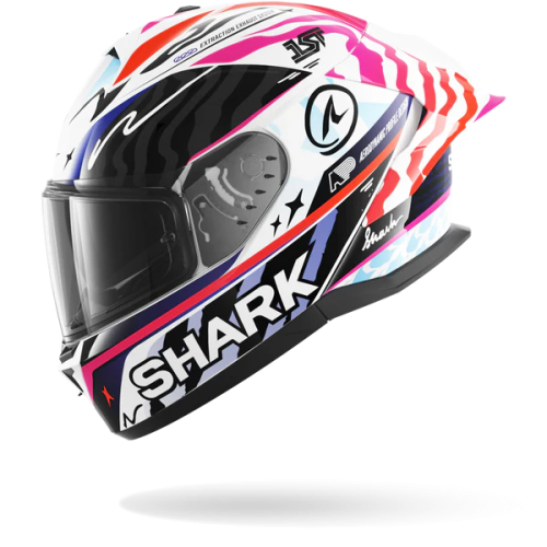 CASCO INTEGRALE SKWAL CUP SPEED-FANCY WHITE BLACK ORANGE | SHARK
