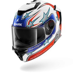 CASCO INTEGRALE SPARTAN GT PRO FLAGSTAFF WHITE RED BLUE | SHARK