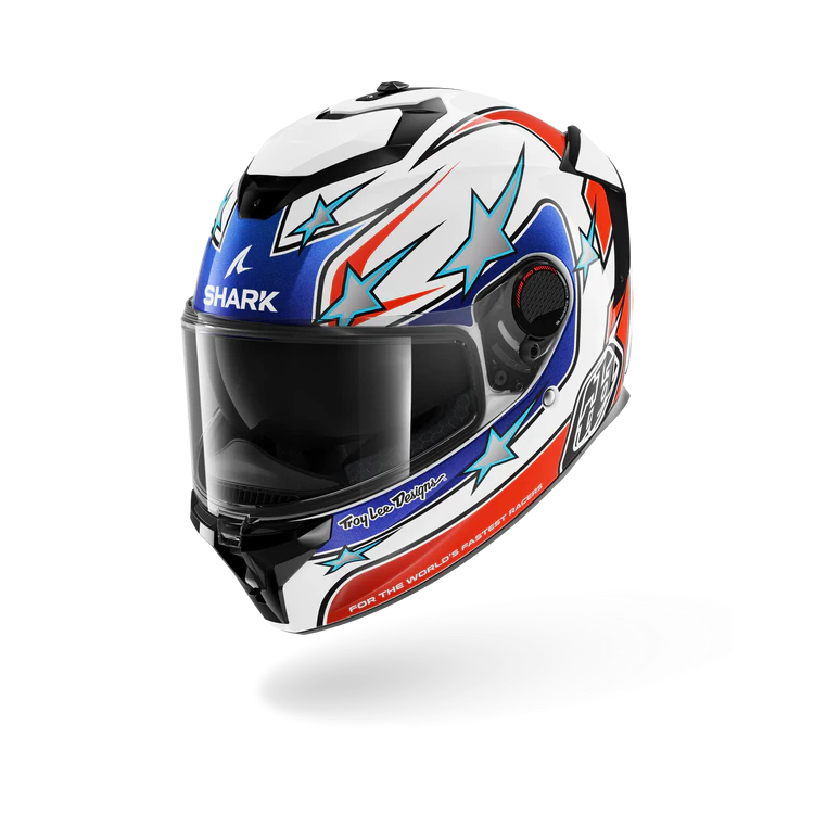 CASCO INTEGRALE SPARTAN GT PRO FLAGSTAFF WHITE RED BLUE | SHARK
