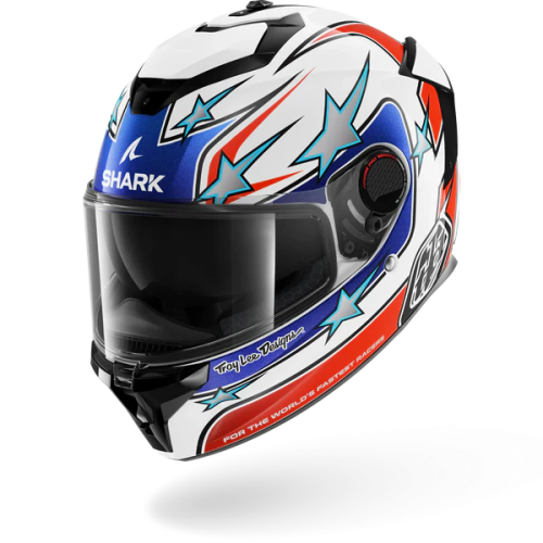 CASCO INTEGRALE SPARTAN GT PRO FLAGSTAFF WHITE RED BLUE | SHARK