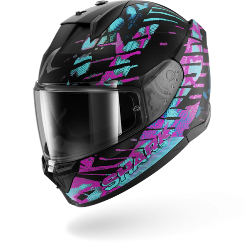 CASCO INTEGRALE D-SKWAL 3 REPTAIA MAT BLACK CAMELEON BLACK | SHARK