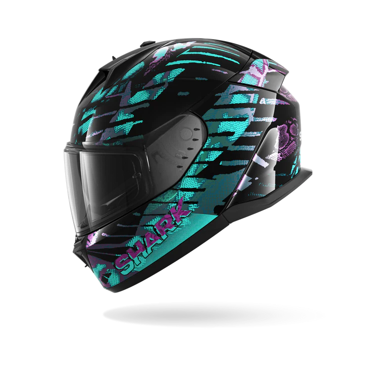 CASCO INTEGRALE D-SKWAL 3 REPTAIA MAT BLACK CAMELEON BLACK | SHARK