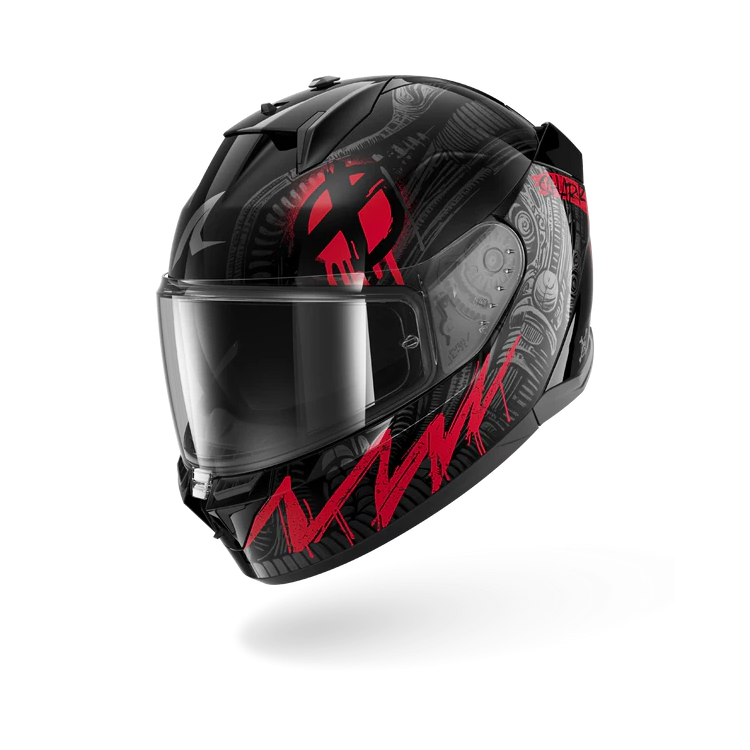 CASCO INTEGRALE D-SKWAL 3 SHIEVER BLACK ANTHRACITE RED | SHARK