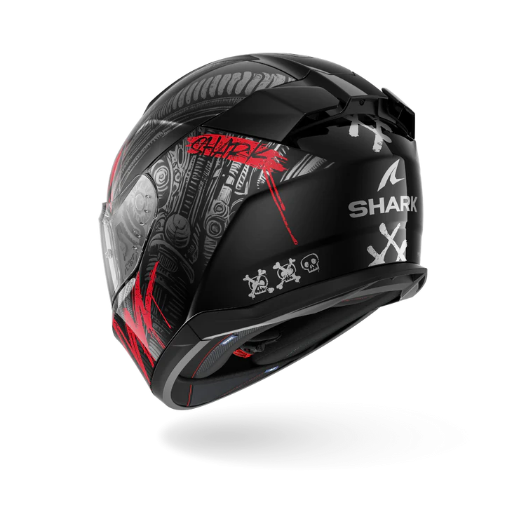 CASCO INTEGRALE D-SKWAL 3 SHIEVER BLACK ANTHRACITE RED | SHARK