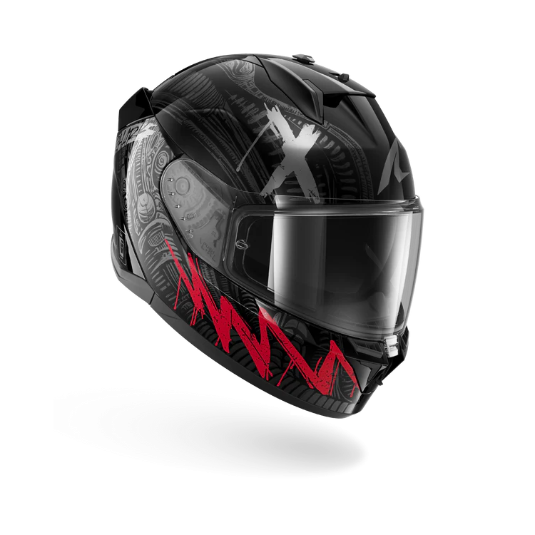 CASCO INTEGRALE D-SKWAL 3 SHIEVER BLACK ANTHRACITE RED | SHARK
