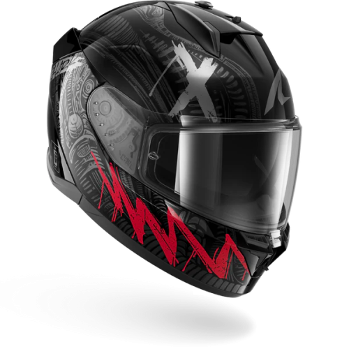 CASCO INTEGRALE D-SKWAL 3 SHIEVER BLACK ANTHRACITE RED | SHARK