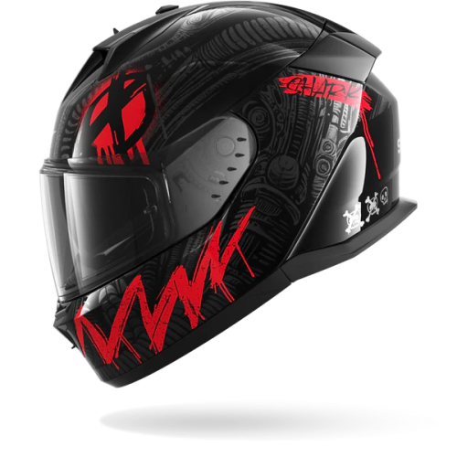 CASCO INTEGRALE D-SKWAL 3 SHIEVER BLACK ANTHRACITE RED | SHARK