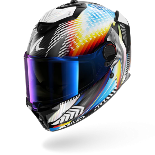 CASCO INTEGRALE SPARTAN GT PRO CARBON STHYR CARBON WHITE CHROM | SHARK