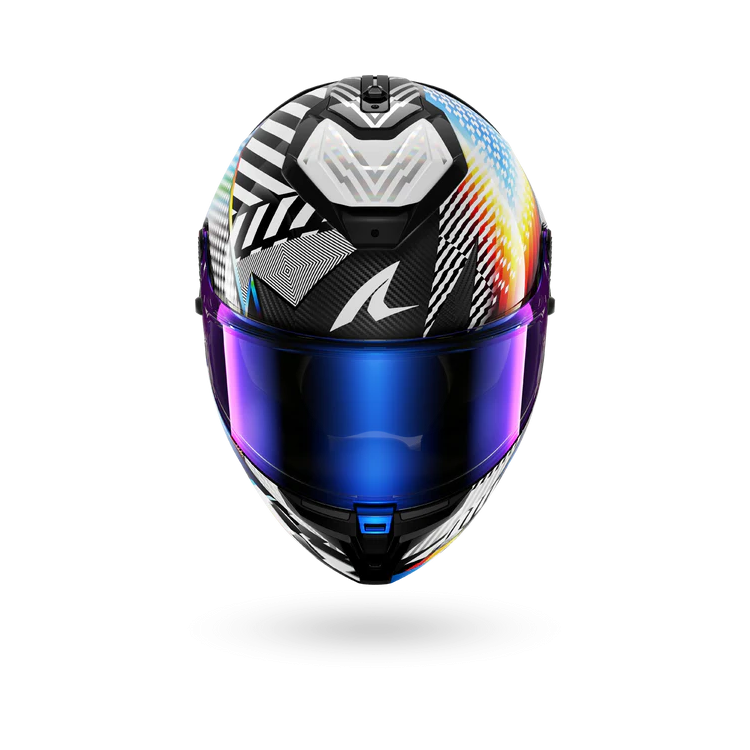 CASCO INTEGRALE SPARTAN GT PRO CARBON STHYR CARBON WHITE CHROM | SHARK