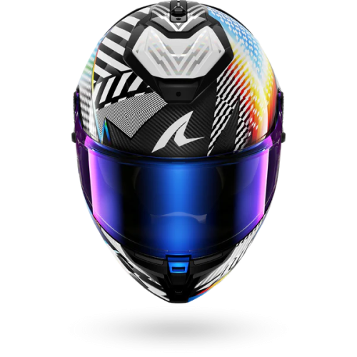 CASCO INTEGRALE SPARTAN GT PRO CARBON STHYR CARBON WHITE CHROM | SHARK