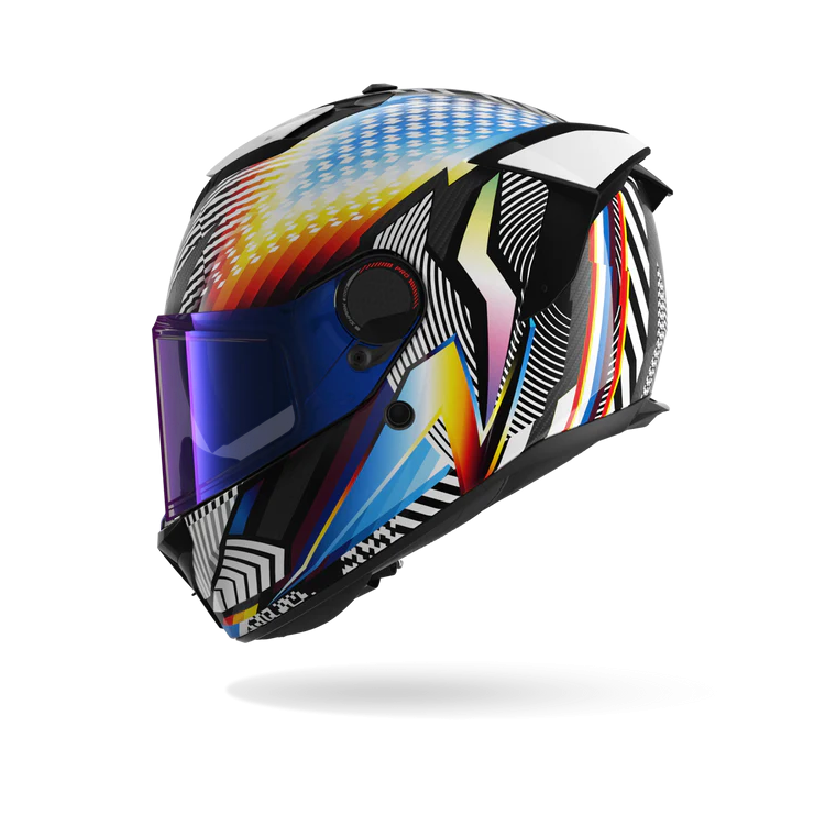 CASCO INTEGRALE SPARTAN GT PRO CARBON STHYR CARBON WHITE CHROM | SHARK