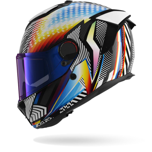 CASCO INTEGRALE SPARTAN GT PRO CARBON STHYR CARBON WHITE CHROM | SHARK