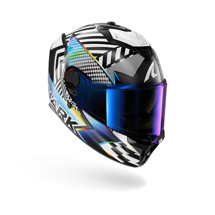 CASCO INTEGRALE SPARTAN GT PRO CARBON STHYR CARBON WHITE CHROM | SHARK