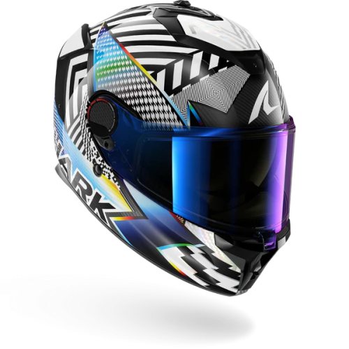 CASCO INTEGRALE SPARTAN GT PRO CARBON STHYR CARBON WHITE CHROM | SHARK