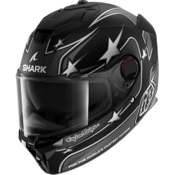CASCO INTEGRALE SPARTAN GT PRO FLAGSTAFF MAT BLACK ANTHRACITE SILVER | SHARK