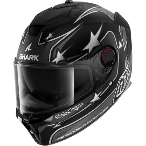 CASCO INTEGRALE SPARTAN GT PRO FLAGSTAFF MAT BLACK ANTHRACITE SILVER | SHARK
