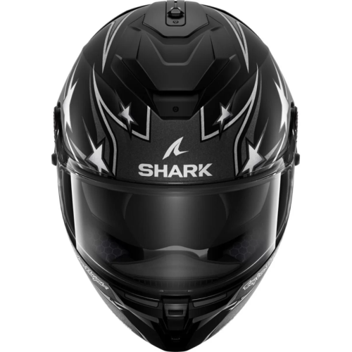 CASCO INTEGRALE SPARTAN GT PRO FLAGSTAFF MAT BLACK ANTHRACITE SILVER | SHARK