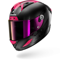 CASCO INTEGRALE AERON CARBON SKIN CARBON VIOLET BLUE | SHARK