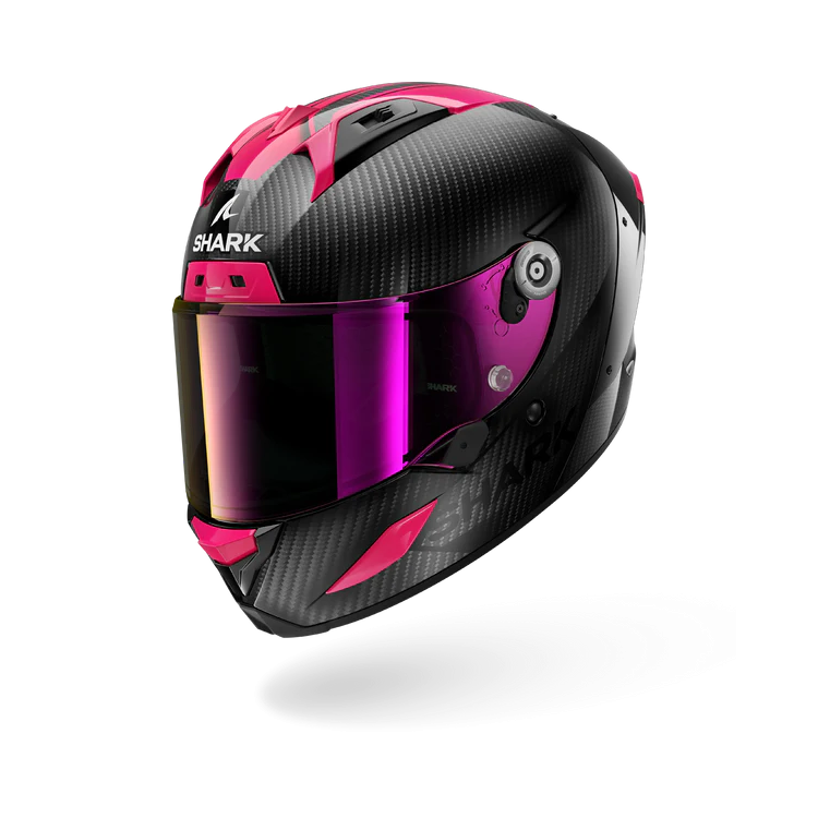 CASCO INTEGRALE AERON CARBON SKIN CARBON VIOLET BLUE | SHARK
