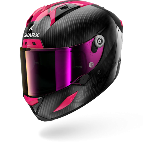 CASCO INTEGRALE AERON CARBON SKIN CARBON VIOLET BLUE | SHARK