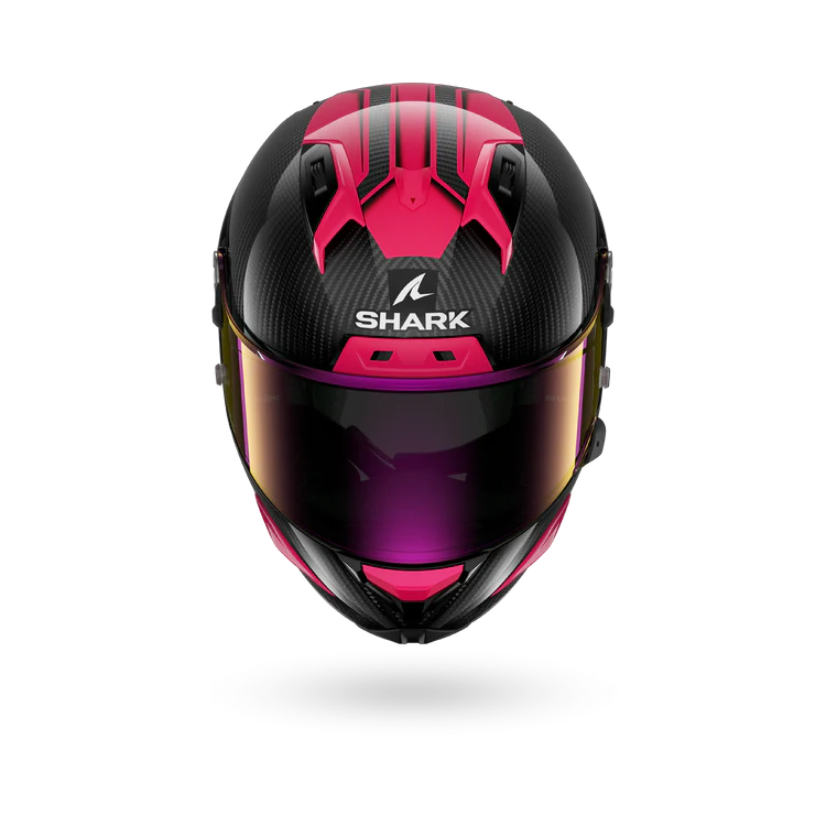CASCO INTEGRALE AERON CARBON SKIN CARBON VIOLET BLUE | SHARK