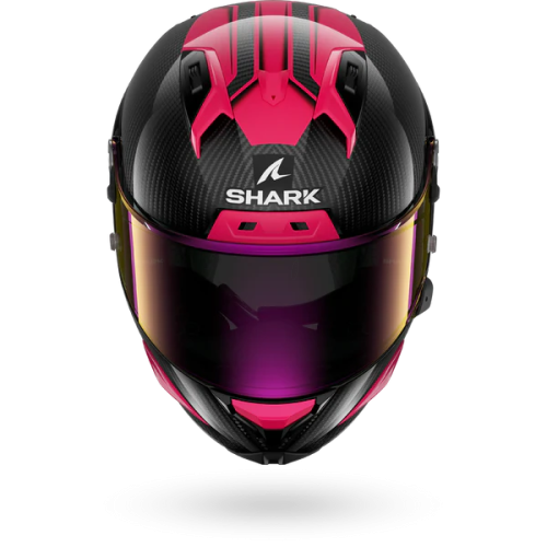 CASCO INTEGRALE AERON CARBON SKIN CARBON VIOLET BLUE | SHARK