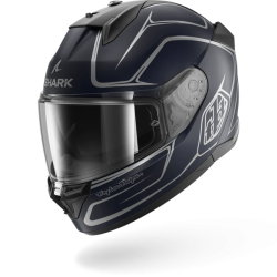 CASCO INTEGRALE D-SKWAL 3 DRONE MAT BLUE SILVER BLUE | SHARK