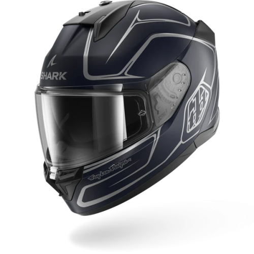 CASCO INTEGRALE D-SKWAL 3 DRONE MAT BLUE SILVER BLUE | SHARK
