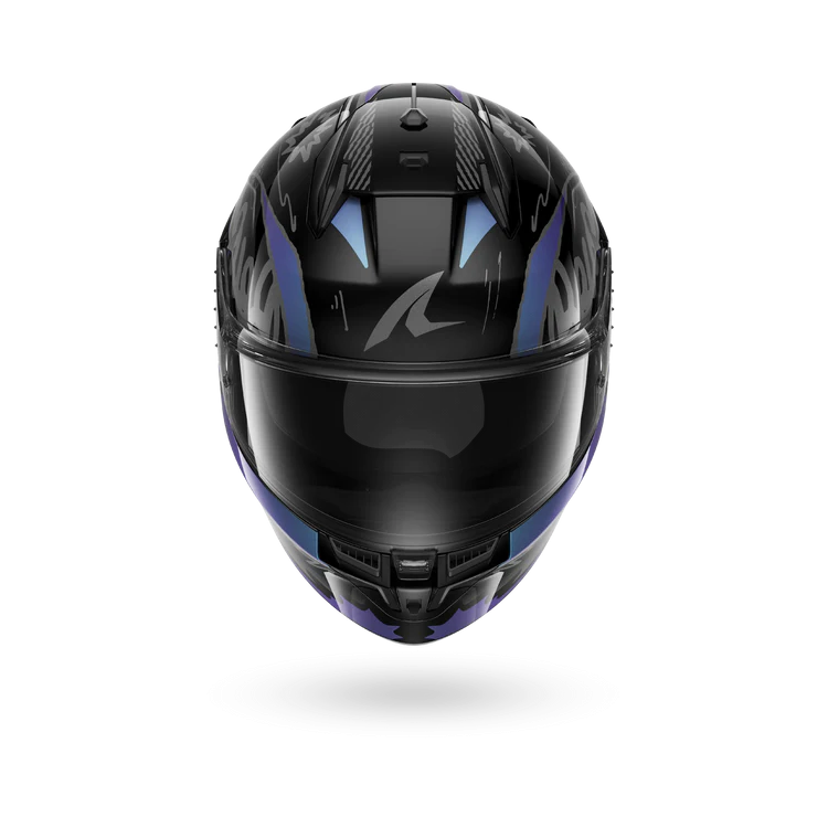 CASCO INTEGRALE D-SKWAL 3 STREETRUSH BLACK GREEN CHROME | SHARK