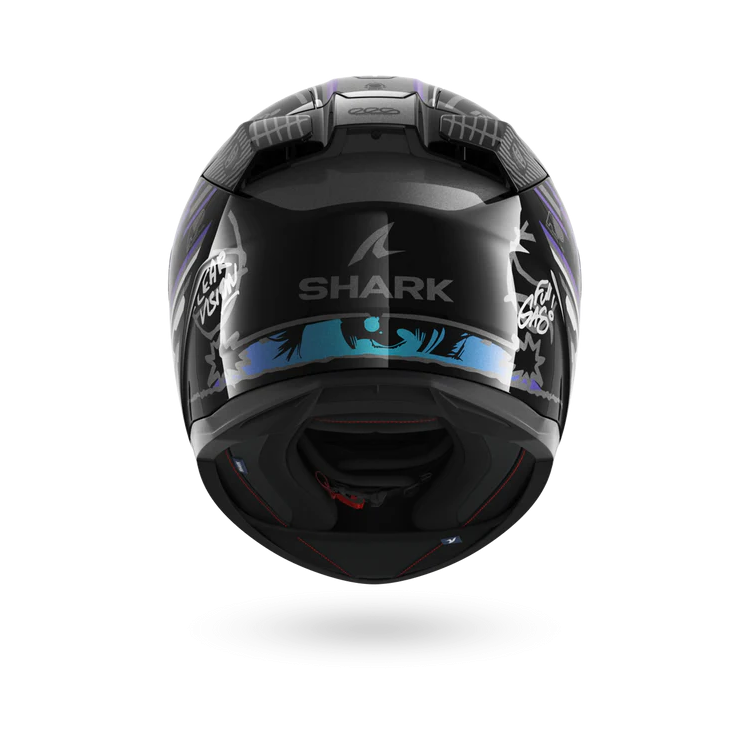 CASCO INTEGRALE D-SKWAL 3 STREETRUSH BLACK GREEN CHROME | SHARK