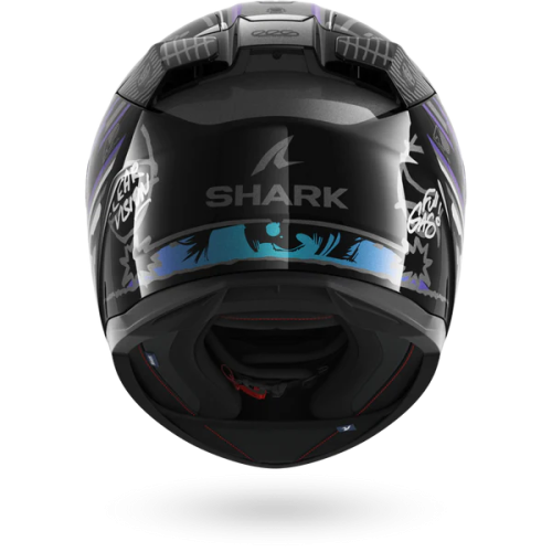 CASCO INTEGRALE D-SKWAL 3 STREETRUSH BLACK GREEN CHROME | SHARK