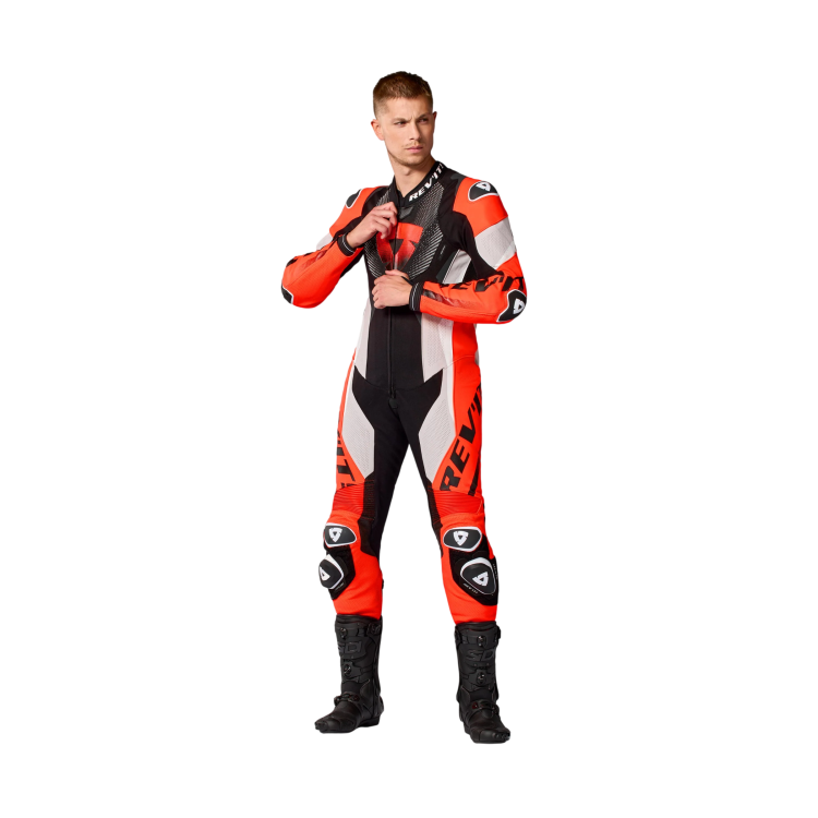 TUTE HYPERSPEED 3 GRIGIO CHIARO NEON ROSSO | REV'IT