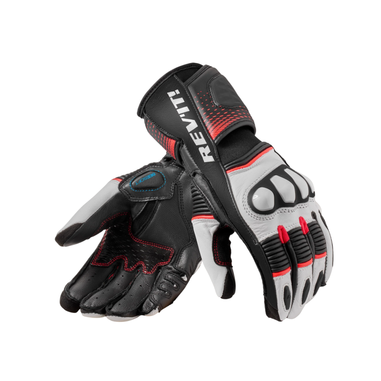GUANTI XENA 4 LADIES BIANCO NEON ROSSO | REV'IT