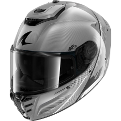 CASCO INTEGRALE SPARTAN RS SPEED-TECH SILVER WHITE BLACK | SHARK