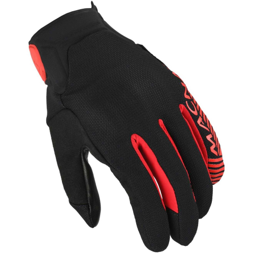 GUANTI MOTO OBTAIN PELLE NERO / ROSSO | MACNA