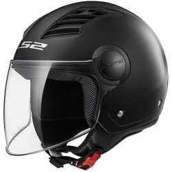 CASCO JET LS2 OF562 AIRFLOW MATT BLACK LONG