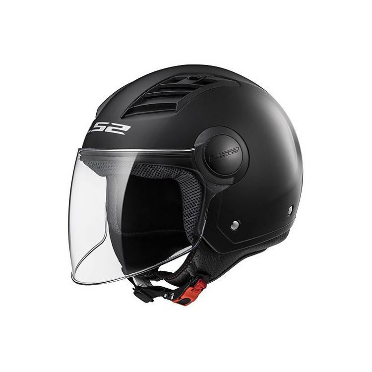 CASCO JET LS2 OF562 AIRFLOW MATT BLACK LONG