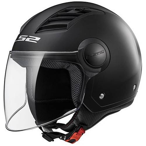 CASCO JET LS2 OF562 AIRFLOW MATT BLACK LONG