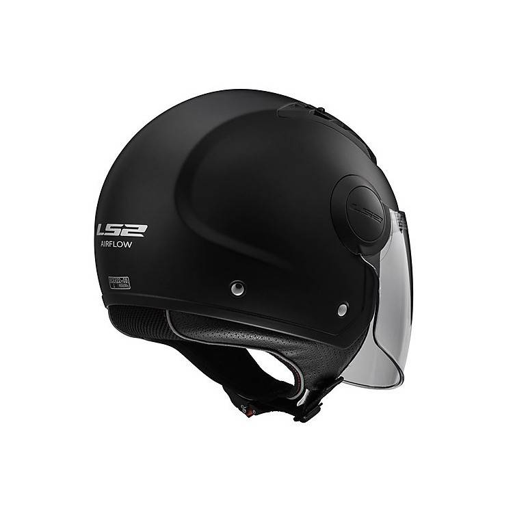 CASCO JET LS2 OF562 AIRFLOW MATT BLACK LONG