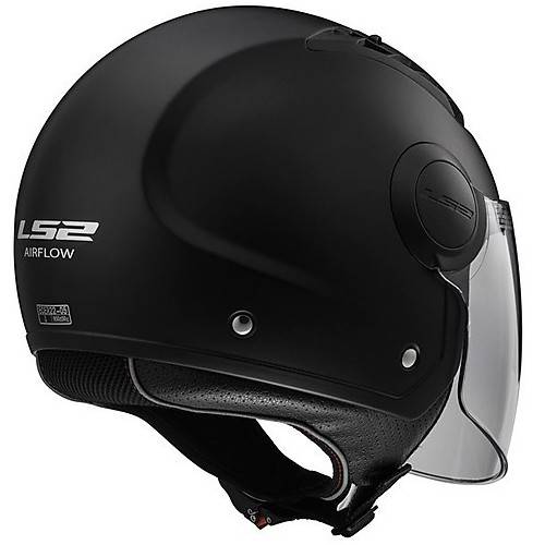 CASCO JET LS2 OF562 AIRFLOW MATT BLACK LONG
