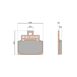 6215014BS BRAKE PADS MHR SINTETICO OMOLOGATE | MALOSSI