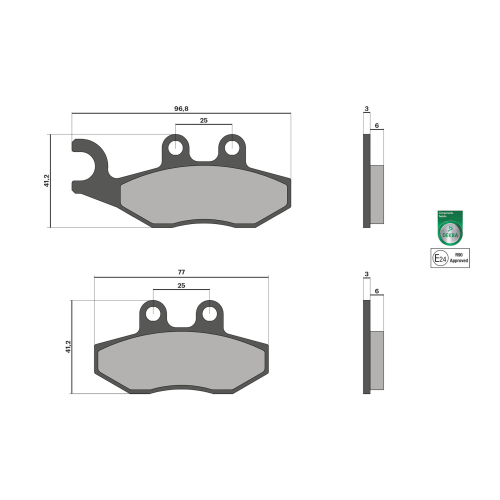 6215013BB BRAKE PADS OMOLOGATE | MALOSSI