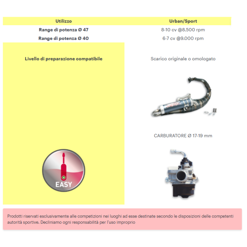 3118732 GRUPPO TERMICO DIAMETRO 43 GHISA SPINOTTO DIAMETRO 10 BASE+CVF | MALOSSI